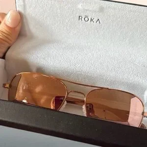 ROKA | Accessories | Roka Rio Ti Rose Gold Aviator  display picture 2